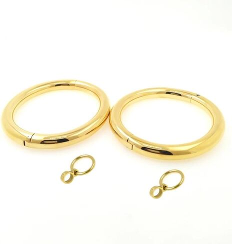 ACECHANNEL Stainless Steel Oval Wrist Ankle Cuffs Lockable Bangle Slave Bracelets Jewelry Golden Cuffs Bangle Bracelets in Saudi Arabia