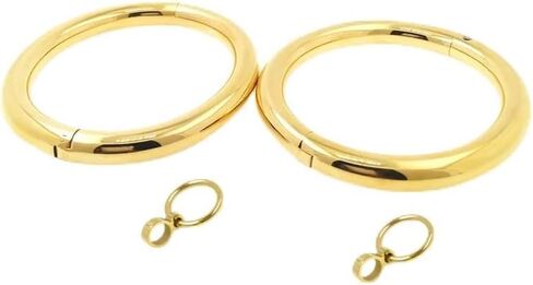 ACECHANNEL Stainless Steel Oval Wrist Ankle Cuffs Lockable Bangle Slave Bracelets Jewelry Golden Cuffs Bangle Bracelets in Saudi Arabia
