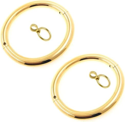 ACECHANNEL Stainless Steel Oval Wrist Ankle Cuffs Lockable Bangle Slave Bracelets Jewelry Golden Cuffs Bangle Bracelets in Saudi Arabia