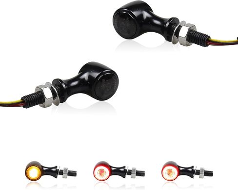 Universal Mini Rear LED Turn Signals 12V Motorcycle LED Tail Lights Red Brake Taillights Compatible with Honda Grom Suzuki Yamaha VStar Triumph Kawasaki Harley Sportster Chopper Bob in Saudi Arabia