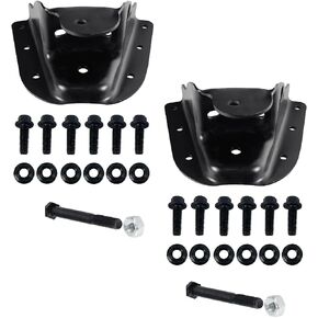 Pair 722-068 Rear Leaf Spring Hanger Shackle Kit for 94-2000 Chevy 95-2000 GMC K1500 K2500 K3500 Truck with Hardware