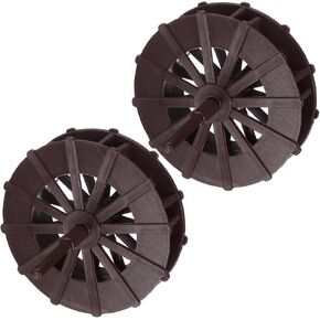 uxcell 2 Pcs Fountain Water Wheel, 1.4 Inch Desktop Fortune Statue Aquarium Wheels Decor Water Fountains Wheel Red