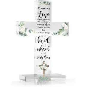 PVOPVO Cross Christian Gifts, Christian Bible Verse Artwork Inspirational Religious Gifts Decor for Mom Sister Floral Bible Verse Desk God Decor Knick Knacks in Kuwait