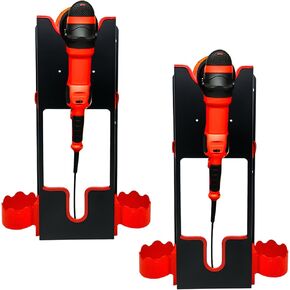 Car Buffer Polisher Tool Holder Wall Mount, 2 Pack Polishing Machine Rack, Polisher Auto Detailing Organizer Storage Rack, Polisher Hanger for Auto Detailing Tools