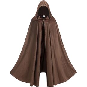 Renaissance Cloak for Women Men,Adult Medieval Cloak,Victorian Velvet Cape with Hood,Halloween Short Velvet Cape