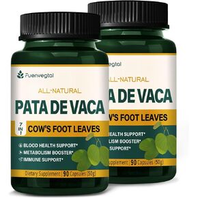 Pata de Vaca Capsules, Natural Herbal Formula Supplement Includes Bitter Melon, Wereke, Berberine with Ceylon Cinnamon Extract. 90 Count