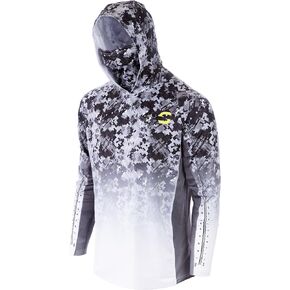 SYNKER Stealth All Weather Performance Fishing Camo Hoodie | UPF 50+ Long Sleeve Shirt for Men and Women, Camouflage
