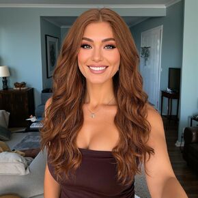 Long Brown Wigs for Women Lace Front Wig in Saudi Arabia