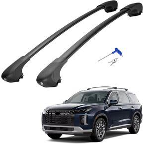 JOYTUTUS Lockable Roof Rack Cross Bars Compatible with Hyundai Palisade SE SEL XRT Limited Calligraphy 2019-2025 with Rails, Aluminum Crossbar for Cargo Bag Kayak Bike Skiboard Luggage Rack