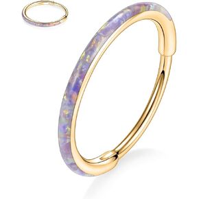 Gagabody Conch Jewelry 20g 18G Septum Jewelry 16 Gauge arics conch tooop daith arcors rings surgical Steel lip with opal paded baded beass hing helix cartlidge arock arrings hoop in Kuwait