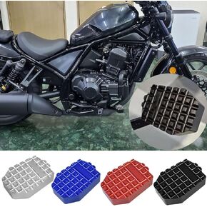 Motorcycle fit for HO&N&DA Rebel CMX1100/DCT CMX1100A 2021 2022 2023 2024 2025 Rear Foot Brake Pedal Lever Enlarge Extension Footrest Pad Extender (Black)
