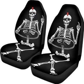 Car Seat Cover Set Car Accessories Car Seat Covers for Car Front Seat Cover,Gothic Spiders and Webs Car Seat Protector, Large