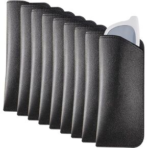 8 Pack Glasses Case Soft, PU Leather Sunglasses Eye Glass Protective Pouch Sleeve