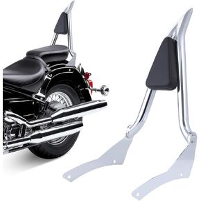 Motorcycle Rear Seat Backrest Sissy Bar Back Rest Compatible with Yamaha V Star XVS 400 650 Classic 1998-2013 for Dragstar 400 650 Classic 1997-2011