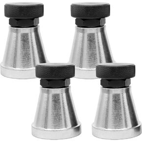 4 PCS Adjustable Screw Jack Stands, 2.63" to 4.02" Heavy Duty M18 Post Machinist Screw Jack Stands, 5 Tons Capacity for Large Drilling Milling Machines Leveling Jacks