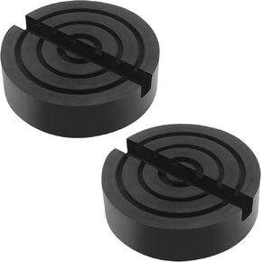 2Pcs 105X30mm Rubber Pad for Car Jack Fits Stand Jack Lifting Tool Slot Frame Track Protection Crimped Hydraulic Trolley Rubber Jack Pad Black