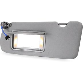 Nakuuly Left Driver Side Sun Visor Gray Compatible with Honda CRV 2017 2018 2019 2020 2021 2022 Sunvisor with Vanity Light with Mirror Replaces # 83280TLAA12ZB