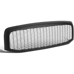 DNA MOTORING GRF-OH-005-MBK-1 ABS Honeycomb Mesh Style Front Bumper Grill Frame Compatible with 94-01 Ram 1500, 94-02 Ram 2500/3500, Matte Black