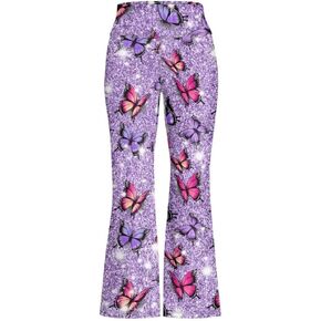 5-14 Bell Bottoms for Girls Cute Yoga Pants for Girls Flare Leggings Kid
