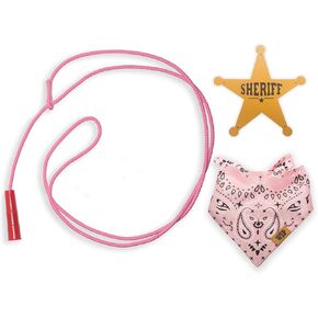 Wild West Adventure Bundle Pack for Kids and Adults - Cowboy Trick Rope, Authentic for Kids and Adults - Cowboy Trick Rope, Authentic Bandana, Sheriff Badge - Perfect for Costumes and Imaginative Play