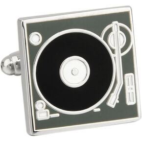 Vinyl Retro LP Record Player Cufflinks for Men – Vintage Music-Inspired Design, Distinctive Accessory for Music Enthusiasts and Collectors