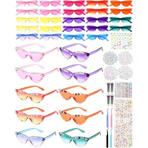 24 Set DIY Sunglasses kit in My Era Popular Singer Party Favors Friendship Sunglasses for Girls Women
