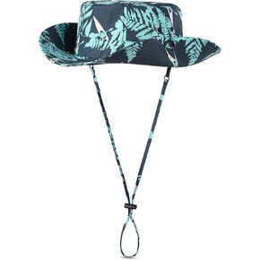 Printed Bucket Hat UPF 50+ Quick-Dry Breathable Sun Hat, Roll-Up Brim Boonie Hat with Adjustable Fit for Beach Hiking Fishing