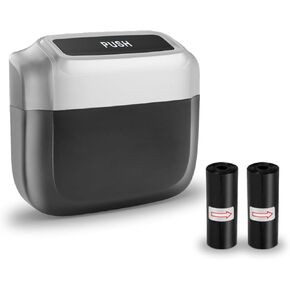 Mini Car Trash Can with Lid, Leakproof & Waterproof Auto Dustbin Garbage Can with 30 Trash Bags, Car Organizer and Storage for Automotive Home Office Kitchen Bedroom (Black, 1PCS) in Kuwait