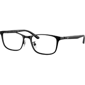 Ray-Ban Men's RX8773D Square Prescription Eyewear Frames, Matte Black On Black/Demo Lens, 53 mm
