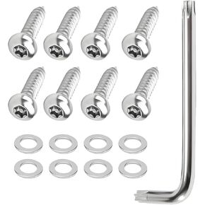 8 PCS مسامير لوحة ترخيص مضادة للسرقة لـ Centella ، مرحلات أمان ضوء الذيل لـ F150 F250 F350 F450 Raptor 2004-2024