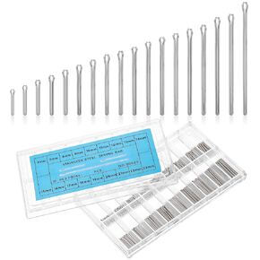 Bewudy 360Pcs Watch Band Link Cotter Pin Assortment, 6-23MM/0.24-0.91IN Watch Pins, Stainless Steel Watch Bracelet Pin, Watch Band Pins for Watch Band Repair Kit Dia. 0.9MM/0.04IN
