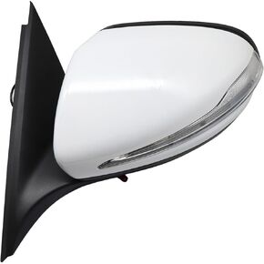 Left Driver Side Blind Spot Mirror White Fit For Mercedes-benz C250 C300 C350 C63 2015-2021 Blind Spot/In-Car Signal Lights/Power Folding/Power Glass/Heated/With Memory/With Footwell Lights 0998101316
