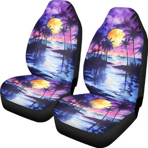 Strawberry Print Car Seat Covers for Women Ladies,Universal Bucket Front Seats Protector Fits for Car,SUV Sedan,Truck,2PCs Set