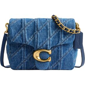 Coach Quilted Denim Times Square Tabby Shoulder Bag, B4/Deep Blue