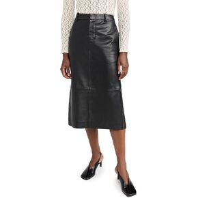 Vince Women's Mid Rise Leather Pencil Skirt