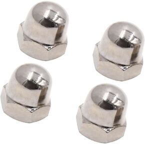 4pcs 10mm Thread Dia Chrome Motorcycle Rear Shock Absorber Screw Nut for CG125 Durable Material