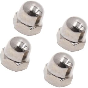 Motoforti 4pcs 10mm Thread Dia Chrome Motorcycle Rear Shock Absorber Screw Nut for CG125 Long-lasting