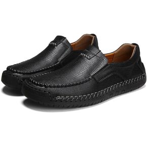 HESBITEUL Cowhide Leather Penny Loafers for Men Slip On Dress Driving Moccasins Casual Boat Shoes in Kuwait