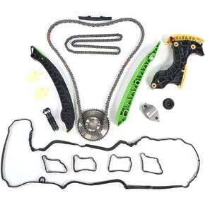 Timing Chain Kit 1.8L Fit for C250 SLK250 2012-2014, 2.5L 3.5L for C250 2012, Car Engine Repair Parts with Tensioner Cover Gasket Replace ​0009931078​ 009932076