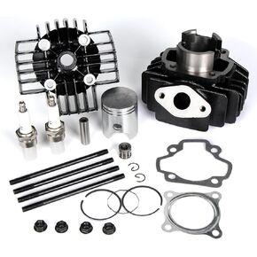 PW50 Cylinder Kit, Cylinder Head Piston Kit Spark Plugs for yamaha QT50 1979-1987, PW50 1981-2021 PY50 PeeWee 50cc Kid Bikes 40mm
