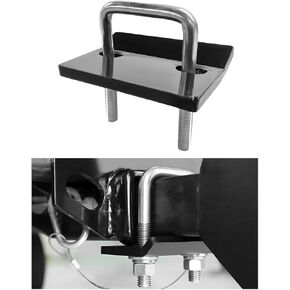 Hitch Tightener Clamp, Anti-Rattle Steel Trailer Hitch for 1.25" to 2" Receivers, Rust-Proof Heavy Duty U-Bolt Hitch Stabilizer for Trailers & Trucks, Car Accessories