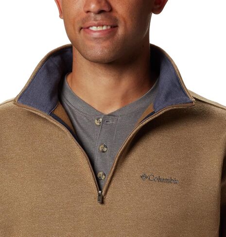 Columbia Men's Great Hart Mountain III Half Zip, Spruce Heather, Medium in Saudi Arabia