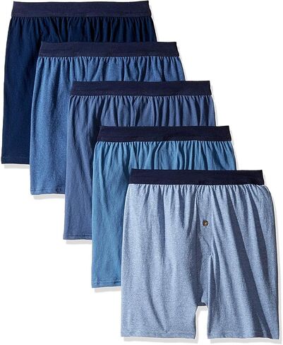 Hanes Men's ComfortSoft Knit Boxers ComfortSoft Waistband 5Pk in Saudi Arabia