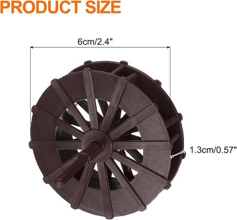 uxcell 2 Pcs Fountain Water Wheel, 1.4 Inch Desktop Fortune Statue Aquarium Wheels Decor Water Fountains Wheel Red in Saudi Arabia