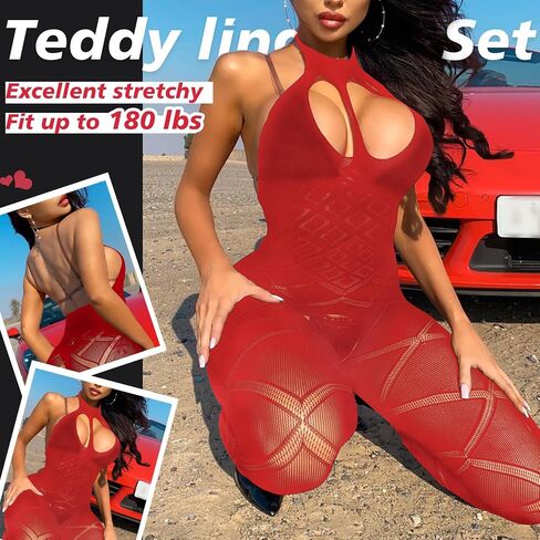 Sexy Lingerie for Women Naughty Fishnet Lingerie Set Bodysuit Outfits Teddy Sheer Mesh Erotic in Saudi Arabia
