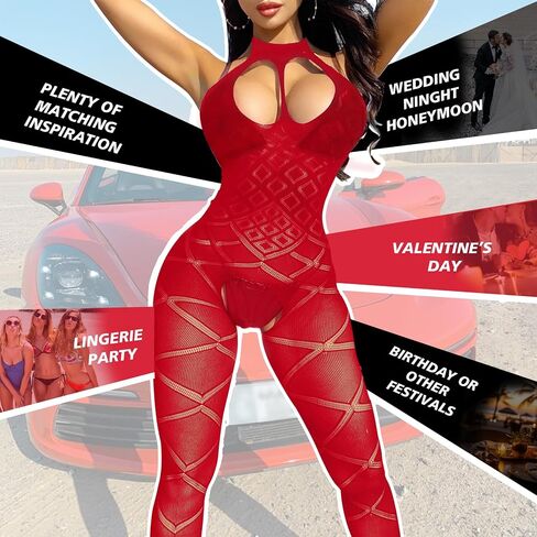 Sexy Lingerie for Women Naughty Fishnet Lingerie Set Bodysuit Outfits Teddy Sheer Mesh Erotic in Saudi Arabia