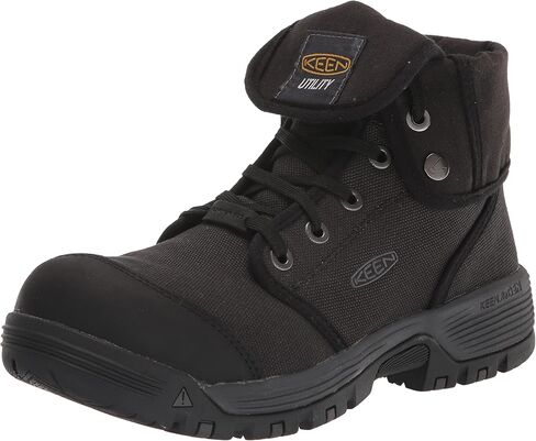 أحذية عمل KEEN Utility للرجال Roswell بمقدمة مركبة متوسطة الحجم من القماش، زيتوني عسكري/زيتوني أسود، 8.5 عرض أمريكي in Saudi Arabia