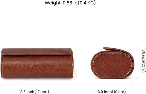 Woyir Watch Roll Travel Genuine Leather Case Watch Gaint Case With With Palow for Men ، و Watch Watch Case أو منظم للتخزين والعرض لعيد الأب in Kuwait
