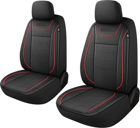 CAROMOP Luxury PU Leather Car Seat Covers Full Set,Waterproof Faux Leather Split Bench Seat Covers for Cars,Universal Car Interior Covers Seat Protectors for Sedans SUVs Pick-up Trucks(Beige/Beige) in Saudi Arabia
