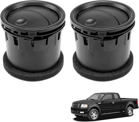 Front Interior Dashboard Louvres Chrome AC Heater Air Vent Compatible with Ford F150 2004-2008 LINCOLN MARK LT 2006-2008 8L3Z19893AA 2Pcs in Saudi Arabia